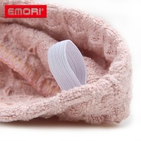 Serviette de séchage de cheveux en microfibre ultra-fine 350 g/m² en polyester, légère, super absorbante, séchage rapide, promotionnelle