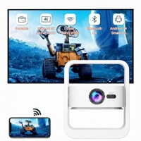 Proyektor Video Gaming Pertemuan Iklan Smart TV Full HD 1080P 4K-Laser Android 14 Short Throw Portabel Film Wifi