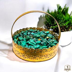 Best Quality Natural Gemstone Malachite Tumbled Stone Green Shadow Carving Chakra Healing Feng Shui Home Decoration Meditation - Product Image 1