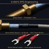 Huadong Spécialisé Platinum RTD (0~300 ° Connexion filetée, borne de compression de type languette, configuration 3 fils