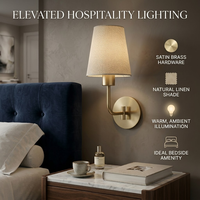 Lampe murale sans fil adhésive pour salon d'hôtel, abat-jour rechargeable, applique murale avec télécommande