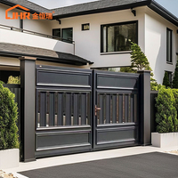 Puerta Batiente de Aluminio de Alta Resistencia, Comercial, para Entrada de Vehículos, Hotel, Patio, Automática, Eléctrica, Personalizada, OEM, Venta al Por Mayor