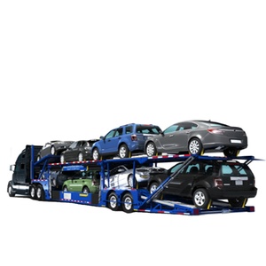 Трехосный сверхмощный стальной автомобильный прицеп, новый полуприцеп для автомобиля, транспортный автомобиль с рисунком наклона - Product Image 1