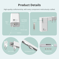 Kit de Motor Inteligente para Cortinas Zemismart Matter Thread con Batería Recargable, Compatible con Apple Home, Alexa y Google HA