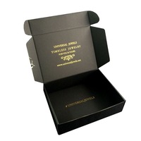 Boîte promotionnelle en carton ondulé carré recyclable avec poignée, logo personnalisé estampé à chaud, emballage pliable et sécurisé