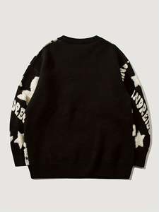 Pull en tricot brodé à col rond personnalisé Pull en tricot à motif de dragon mignon Pull en tricot décontracté pour hommes - Product Image 2