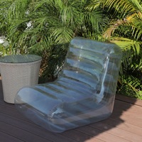 Vente chaude Canapé gonflable transparent Chaise flottante agréable et durable pour la piscine Repos en bord de piscine Application extérieure imperméable