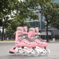 Patins à roulettes réglables Swie PU Single Flash pour enfants hommes et femmes amovibles-Fournitures du fabricant