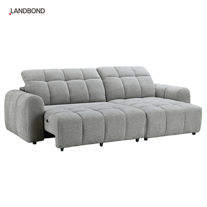 Điện điều khiển Bong Bóng đồ nội thất trượt L hình dạng 3 chỗ ngồi ghế sofa giường ngủ Sofa giường kiểm soát VảI Kéo ra góc sofa - Product Image 1