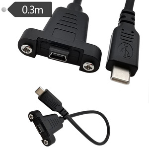 อะแดปเตอร์ Type C เป็น Mini 5P Micro 5P พร้อมแผงล็อคแบบสกรู สายดาต้า USB 3.1 สำหรับโทรศัพท์มือถือ - Product Image 1