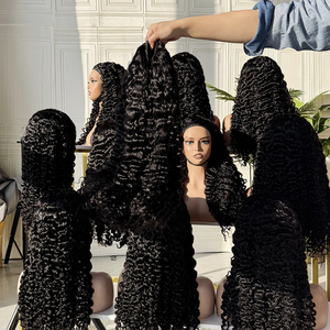 วิกผมครึ่งศีรษะแบบลอนสำหรับผู้หญิง ติดตั้งง่าย เหมาะสำหรับมือใหม่ สไตล์ผมหนาแน่นเป็นธรรมชาติ เนื้อผมหยิกแบบธรรมชาติ - Product Image 3