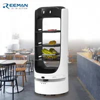 Reeman robô entrega de comida totalmente autônoma, caminhões de comida móvel, reboque, entrega de alimentos em restaurante