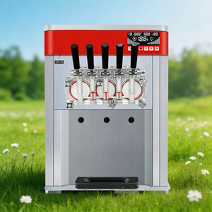Máquina de Helados de Autoservicio de Cinco Cabezas, Máquina Comercial de <span class=keywords><strong>Helado</strong></span> Suave para Zonas de Comida - Product Image 1