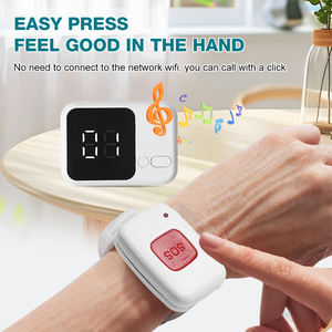 Entrega rápida en stock Sistema de llamadas de enfermería Alarma Llamada Pulsera Buscapersonas de emergencia para ancianos Cuidado en el hogar Cuidador Llamada Campana - Product Image 3