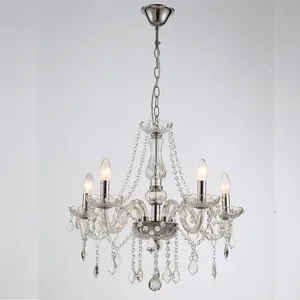 Modern Home and Hotel Lighting White Glass 8 lights k9 Crystal Chandelier