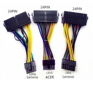puissance adaptateur 24pin 14pin Suppliers-Câble adaptateur d'alimentation mâle ATX 24Pin femelle à 10Pin 10CM pour carte mère Lenovo