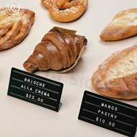 Support de prix magnétique en forme de L, tableau de lettres métalliques, présentoir de comptoir pour menu avec lettres en carreaux pour boutique de cadeaux
