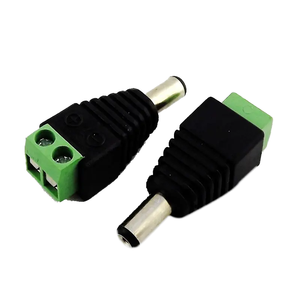 อุปกรณ์เสริมอะแดปเตอร์จ่ายไฟ2.1x5.5มม. ไฟไดโอดแถบโคมไฟสำหรับกล้องวงจรปิดขั้วต่อปลั๊ก DC ตัวผู้ DC ตัวเมีย