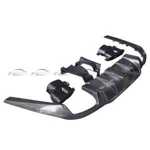 ดิฟฟิวเซอร์คาร์บอนสำหรับ Mercedes Benz E Class Coupe C238 E53 E63s  ลิ้นกันชนหลังทรงดาบพร้อมปลายท่อไอเสีย - Product Image 3