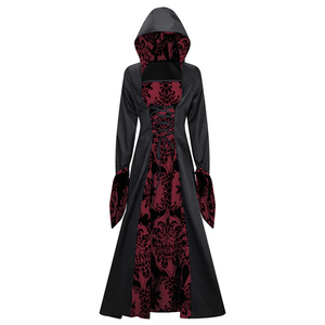 Medieval Retro gótico con capucha bruja Falda larga <span class=keywords><strong>de</strong></span> lujo vestido <span class=keywords><strong>de</strong></span> fiesta <span class=keywords><strong>de</strong></span> las mujeres Cosplay <span class=keywords><strong>vampiro</strong></span> <span class=keywords><strong>Halloween</strong></span> adulto disfraz <span class=keywords><strong>de</strong></span> talla grande - Product Image 5