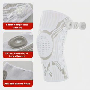 Rodillera Deportiva Profesional <span class=keywords><strong>con</strong></span> Sistema de Compresión Dial, Bisagra de Resorte y Soporte de Silicona <span class=keywords><strong>para</strong></span> Absorción de Impactos, Ideal <span class=keywords><strong>para</strong></span> <span class=keywords><strong>Baloncesto</strong></span> y Running - Product Image 2