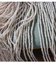 2.5-3mm brins de perles de perles d'eau douce blanches naturelles pour bricolage collier de perles et bracelet fabrication de bijoux