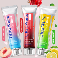 Dentifrice blanchissant à la niacinamide personnalisé OEM pour une haleine fraîche et l'inhibition de la plaque dentaire, saveur pêche et sel marin