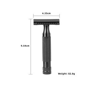 Maquinilla de afeitar clásica de seguridad de doble filo, maquinilla de afeitar reutilizable ecológica con mango de latón, afeitado duradero y suave para hombres - Product Image 6