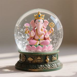 فاخر مخصص راتنج حرف يدوية ماركة فاخرة مخصصة ثلج مع فيل هندي إله غانيشا - Product Image 2