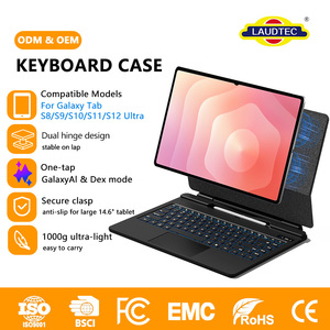 Laudtec For Samsung Galaxy Tab S11 Ultra 14.6" <b>Keyboard</b> Case, S Pen Charging Slot & Secure Clasp, Magnetic, Backlit, Lightweight - Product Image 1