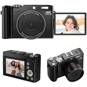 Retro 4K Digital <b>Camera</b> <b>for</b> Photography Autofocus 64MP 18X Digital Zoom 2.8'' 180° Flip Screen Vlogging Video Compact Cameras - Product Image 6