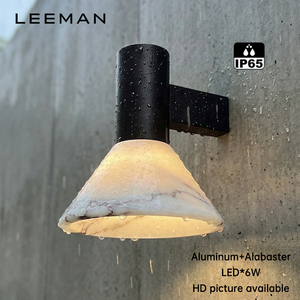 Applique murale LED <span class=keywords><strong>de</strong></span> luxe en albâtre <span class=keywords><strong>IP65</strong></span>, design moderne, luminaire décoratif extérieur pour <span class=keywords><strong>salle</strong></span> <span class=keywords><strong>de</strong></span> <span class=keywords><strong>bain</strong></span>, balcon, jardin, porche - Product Image 1