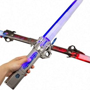 TOYSRUNNER Épée en plastique extensible lumineuse à LED 2-en-1, style tendance, écologique, réaliste, pour l'extérieur - Product Image 4
