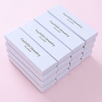 Vente en gros de luxe cinq paires de clous d'oreilles hebdomadaires emballage en carton papier pour bijoux coffrets cadeaux blancs avec insertion