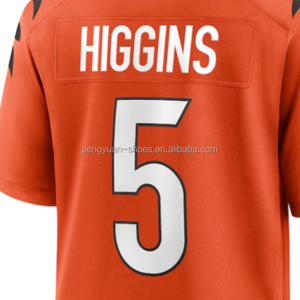 Ja'Marr Chase Whiteを出荷する準備ができました最高品質のステッチアメリカンフットボールジャージー - Product Image 3