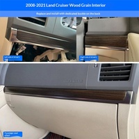 Untuk Model Land Cruiser 200 High-trim Tahun 2008-2011 Set Trim Interior Rosewood; 7-Piece Suku Cadang Pengganti LC200 Pusat Pintu