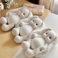 Peluche lapin au crochet mignonne avec de grandes oreilles longues, amigurumi super doux au crochet, jouet pour bébé, adorable peluche animale tricotée pour cadeaux