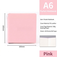 Carnet de notes mini portable Spot Pocket Square avec 100 feuilles lignées horizontales, carnet de notes de haute qualité, idéal comme cadeau