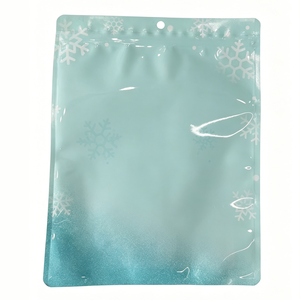 Sacs à fermeture éclair Yin-Yang personnalisés (moitié transparent/moitié opaque), pochettes refermables en aluminium avec trou <span class=keywords><strong>de</strong></span> suspension - Product Image 1