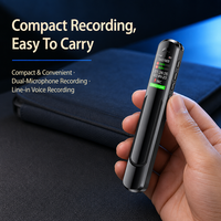 [Modèle Exclusif] Enregistreur Vocal Numérique Professionnel WAV 8 Go-64 Go de Stockage USB Boîtier Métallique Enregistrement Longue Durée 60H Écran TFT