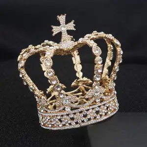 New Princess Jewelry Große Vollkreis Strass steine Königin Festzug Krone Hochzeit Braut Haarschmuck Hochzeits kleid Accessoires