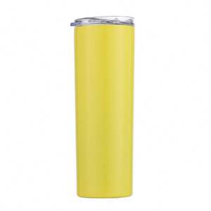 Vente en gros de gobelets droits en acier inoxydable personnalisés de 20 oz avec couvercle, paille et corde - Isolation thermique, écologique - Product Image 2