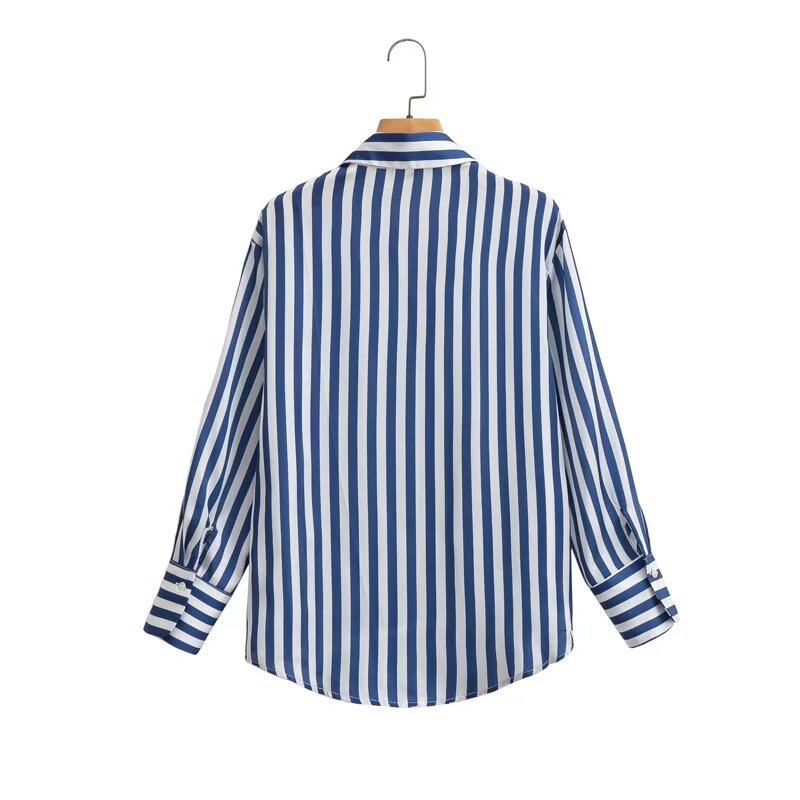 Camicia a Righe Donna a Maniche Lunghe – Stile Casual ed Eleganza in O - Leela Moda