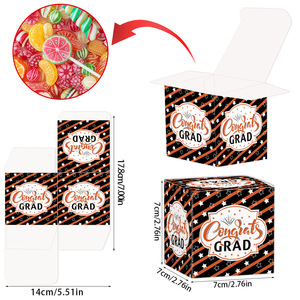 Caja de Regalo Plegable Cuadrada Portátil para la Temporada de Graduación, Caja de Regalo de Cartón con Impresión Personalizada para Ropa y Dulces - Product Image 2