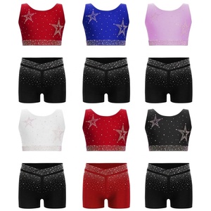 Costume de danse moderne pour filles de 6 à 16 ans, ensemble veste et short pour compétitions de gymnastique et de danse - Product Image 1