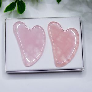 Tabla Gua Sha <span class=keywords><strong>de</strong></span> Cuarzo Rosa <span class=keywords><strong>Jade</strong></span> en Forma <span class=keywords><strong>de</strong></span> Corazón para Belleza Facial y Ocular, Uso Comercial, Venta al por Mayor, Placa para Dedos - Product Image 4