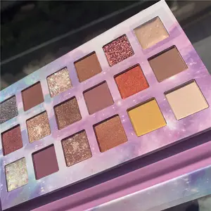 Custom Eyeshadow Palette 18 Kleur Oogschaduw Make-Up Poeder Zeer Gepigmenteerde Star Glitter Oogschaduw Cosmetica In 2 Kleur Pakket