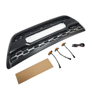 <b>For</b> GX470 2004-2009 2010-2013 TRD Style Car Front <b>Grille</b> With LED Lower <b>Mesh</b> Cover Trim Exterior Accessories - Product Image 3