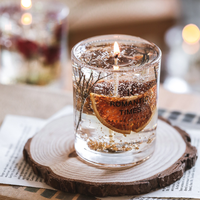 Private Label Luxus-Duftkerze aus Gelwachs im Glas mit Trockenblumen für Hochzeit, Geburtstag und Heimdekoration