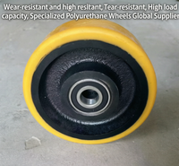 Roue de stabilisation longue durée de vie 125x50/54-25 mm pour chariot élévateur électrique/transpalette, référence 807270, pneu de support en polyuréthane PU